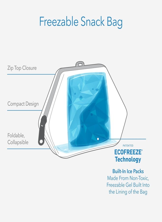 PackIt Freezable Snack Bag, Spaceman, Built with EcoFreeze Technology, Foldable, Reusable, Zip Closure Locks in Cool Dry Air, and Fresh Snacks On the Go - Image 2