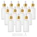 Wresty 12 Pack Set Glass Dropper Bottles With Golden Caps Frosted Vials Essential Oil Sample Bottles With Glass Eye Dropper Free Dropper&Funnel (50ml/1.7oz) - Image 2