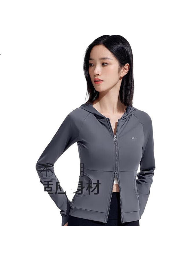 VVC Sun Protection Clothing For Women, Slim Fit, Uv-Resistant, Ice Silk Sun Protection Garment, Urban Light Outdoor Breathable Jacket, Sword Gray, L - Image 3