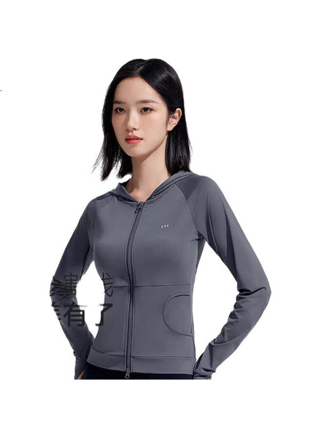 VVC Sun Protection Clothing For Women, Slim Fit, Uv-Resistant, Ice Silk Sun Protection Garment, Urban Light Outdoor Breathable Jacket, Sword Gray, L - Image 2