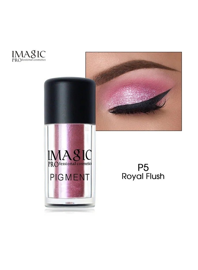 إيماجيك لوحة ظلال العيون اللامعة المعدنية من IMAGIC | 9 ألوان نابضة بالحياة | لمعان شديد، بريق يدوم طويلاً لمكياج عيون جريء (P5 Royal Flush) - Image 1