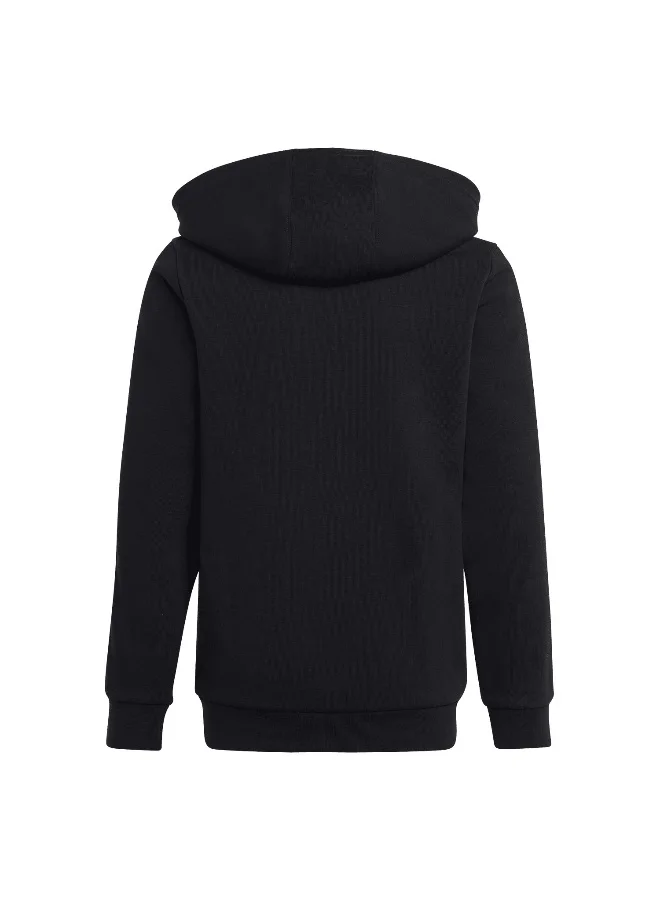 Adidas U 3S Fl Fz Hood Black Training Track Tops 7-8Y