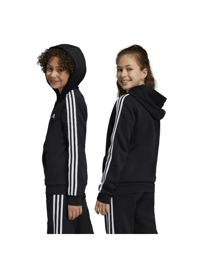 Adidas U 3S Fl Fz Hood Black Training Track Tops 7-8Y