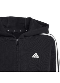 Adidas adidas U 3S Fl Fz Hood Black Training Track Tops 7-8Y  - Image 4