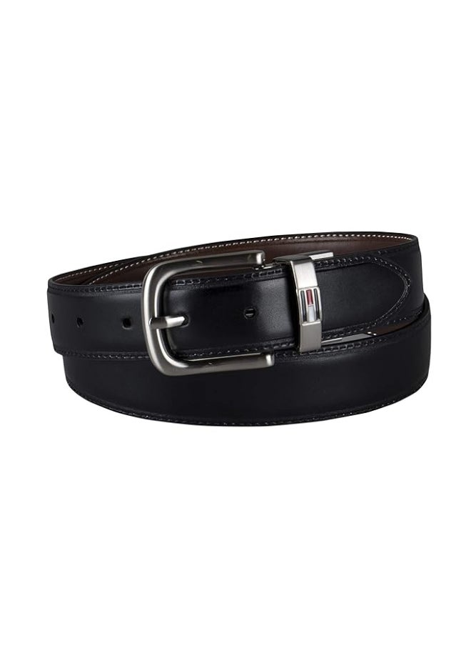 Tommy Hilfiger leather brown belt with box for men