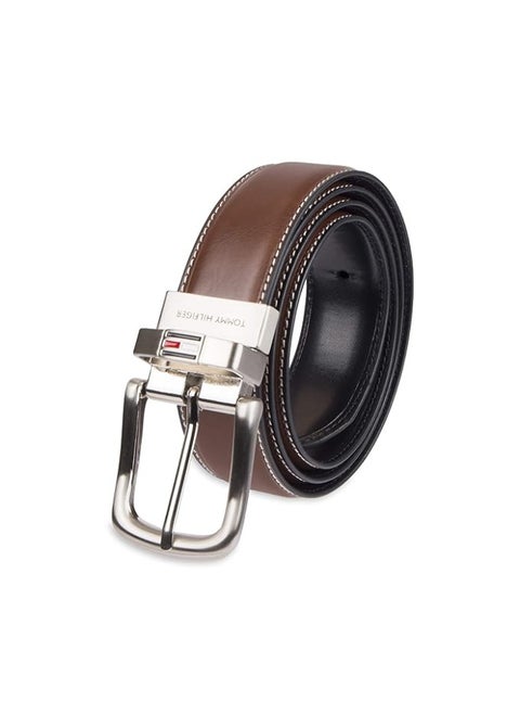Tommy Hilfiger leather brown belt with box for men