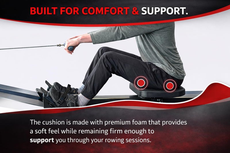 TreadLife Fitness Rowing Machine Seat Cushion - Designed to Fit the Concept2 Rowing Machine - Image 2