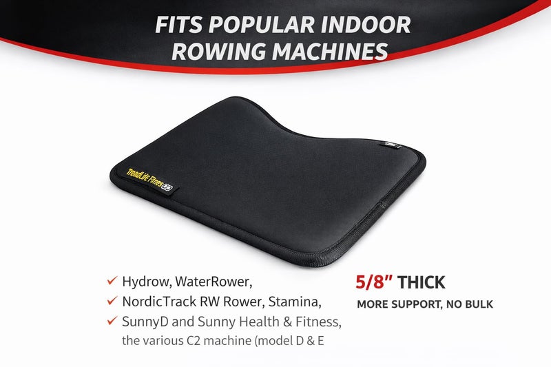 TreadLife Fitness Rowing Machine Seat Cushion - Designed to Fit the Concept2 Rowing Machine - Image 5