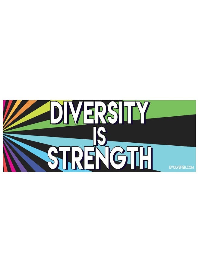 EvolveFISH Diversity is Strength Bumper Sticker - [11" x 3"] - Image 1