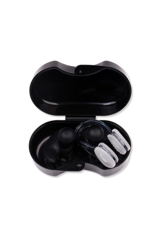 EastChoix 55g Silicone Swim Cap for Adults - All-Black with Nose Clip & Earplugs Set, Waterproof Non-Slip Swimming Cap Keep Hair Dry - Image 2