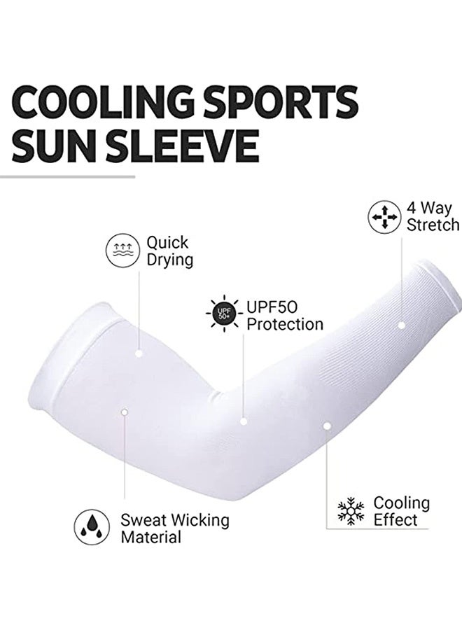 Peachjoy Cooling Arm Sleeves for Men and Women 3 Pack Tattoo Cover Up UV Sun Protection Cooling Sports Sleeve(Black) - Image 2