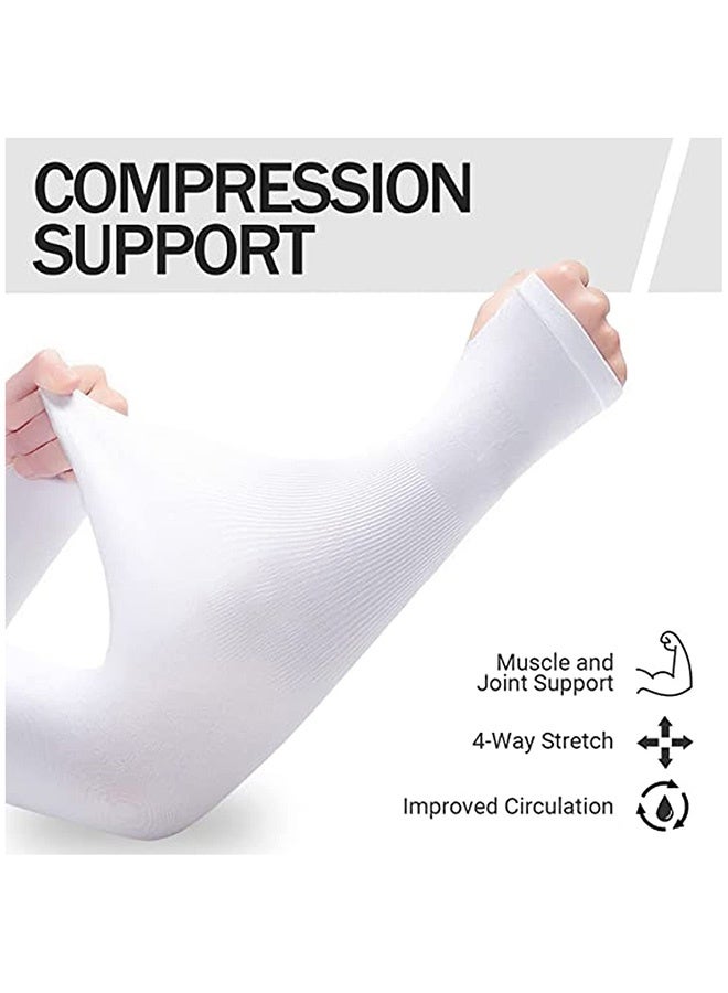 Peachjoy Cooling Arm Sleeves for Men and Women 3 Pack Tattoo Cover Up UV Sun Protection Cooling Sports Sleeve(Black) - Image 3