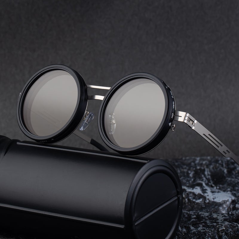 WU ND9 Adjustable Polarized Sunglasses with Rotating Lens - UV400 Protection for Fishing & Outdoor Activities - Image 4