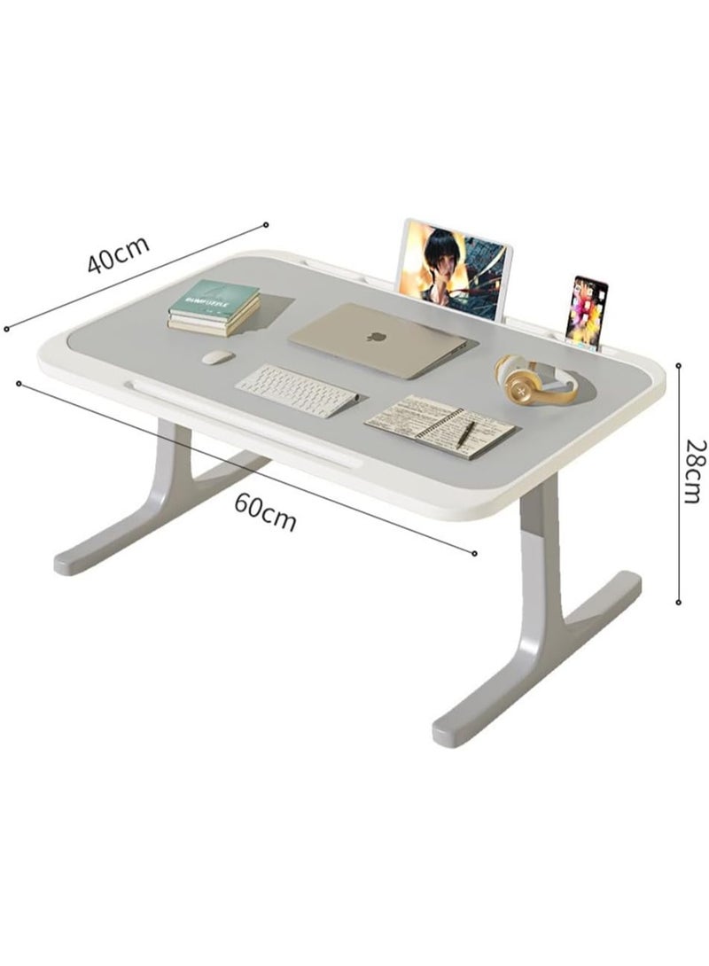 Portable Foldable Laptop Desk for Bed with USB Port, Storage Drawer & Cup Holder, Multi-Use Lap Desk for Working, Reading & Eating - Image 3