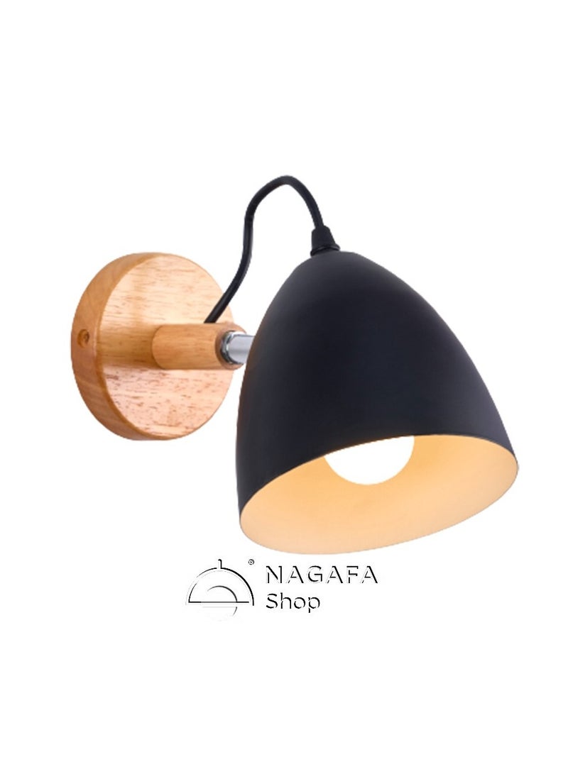 نجفة شوب ، ابليك حائط مودرن ، لون اسود ، مصنوع من الالمونيوم ، مقاس 14*20*15