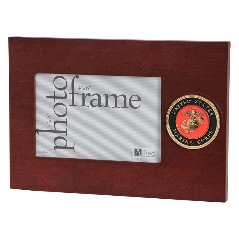 Allied Frame US Marine Corps Medallion Desktop Landscape Picture Frame 4 x 6 Inch