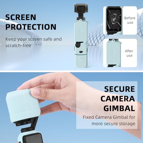 BRDRC Pocket 3 Silicone Cover, Protective Case Lens Protector Scratch-Resistant Sleeve Skin Compatible with DJI OSMO Pocket 3 Creator Combo Accessories(Purple) - Image 2