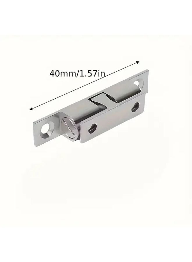 2Pcs Silvery Heavy Duty Metal Cabinet Door Closure Adjustable Ball Suction Lock - Image 3