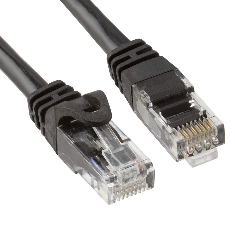Cmple - RJ45 Cat-6 Ethernet Patch Internet Cable, High Speed Cat6 Network Cable 10 Gigabit, Cat 6 Ethernet LAN Cord with Gold Plated RJ45 Connectors - 10 Feet Black - Image 4