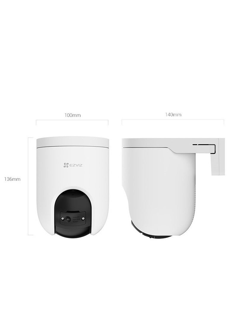 EZVIZ H8c PoE 2K Pan & Tilt Camera, 360° Coverage, AI Human Detection, Auto-Tracking, Two-Way Audio, Color Night Vision, H.265 Video Compression, 12W Power, Supports Upto 512GB MicroSD & Cloud Storage, Weatherproof, Google Assistant & Alexa Integration, 30m IR Distance, PoE & DC 12V Power, Digital WDR, Motion Alerts, Customizable Zones, Easy Installation | CS-H8c PoE (2K) - Image 3