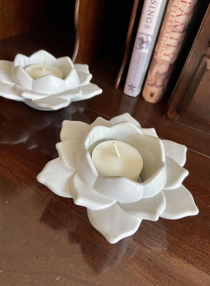 Candle holder decorative modern lotus flower shape  - Image 2