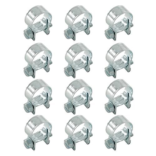 Jersvimc 12pcs Stainless Steel Gas Line Clamp, 14-16mm, Silver, Industrial Hose Clamp - Image 1