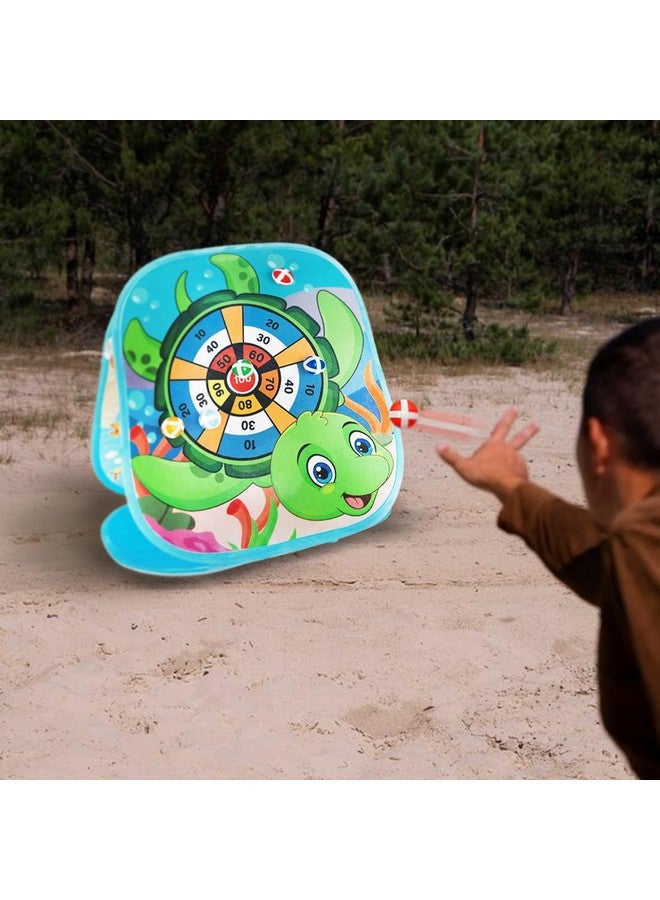 ويمبلي لعبة رمي أكياس الفاصولياء 2 في 1 من ويمبلي مع لعبة رمي السهام العمودية، مجموعة ألعاب محمولة للأطفال من سن 3 إلى 4 سنوات، لعبة لوحية قابلة للطي مزدوجة الجوانب للاستخدام الداخلي والخارجي للأطفال - Image 5