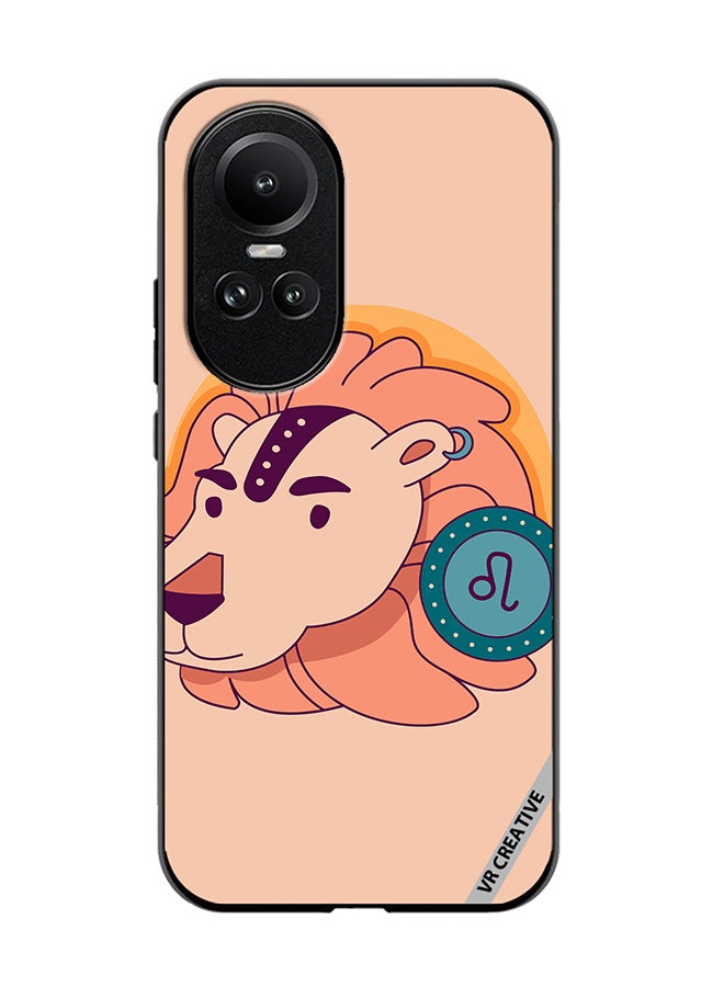 VR CREATIVE Protective Case Cover For Oppo Reno 10 Lion Zodiac Signs Design Multicolour - Image 1