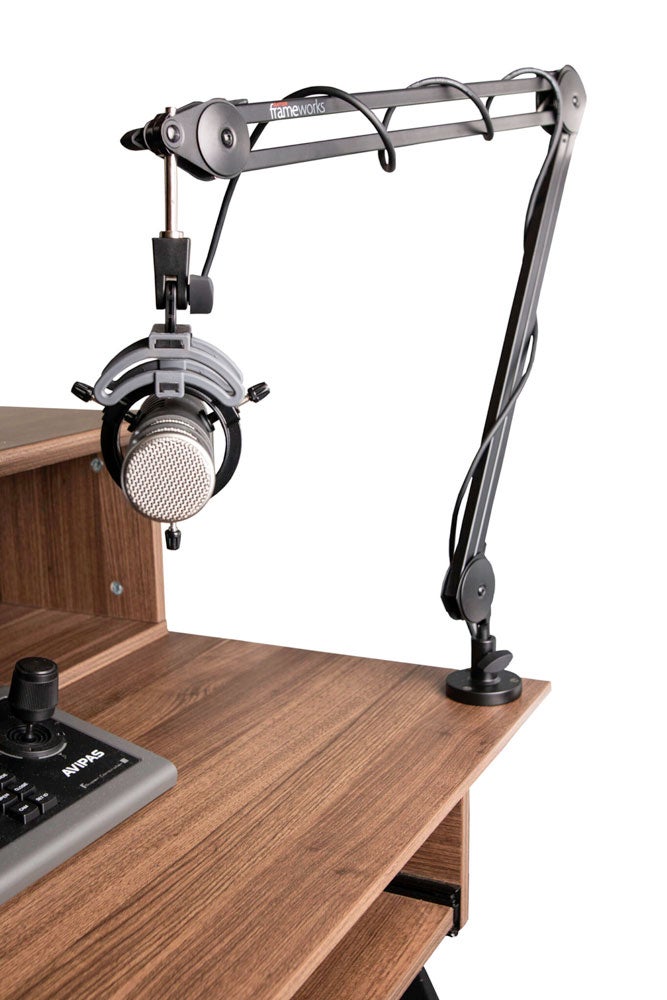 Gator Frameworks GFWMICBCBM2000 Desk-Mounted Broadcast Microphone Boom Arm - Image 1
