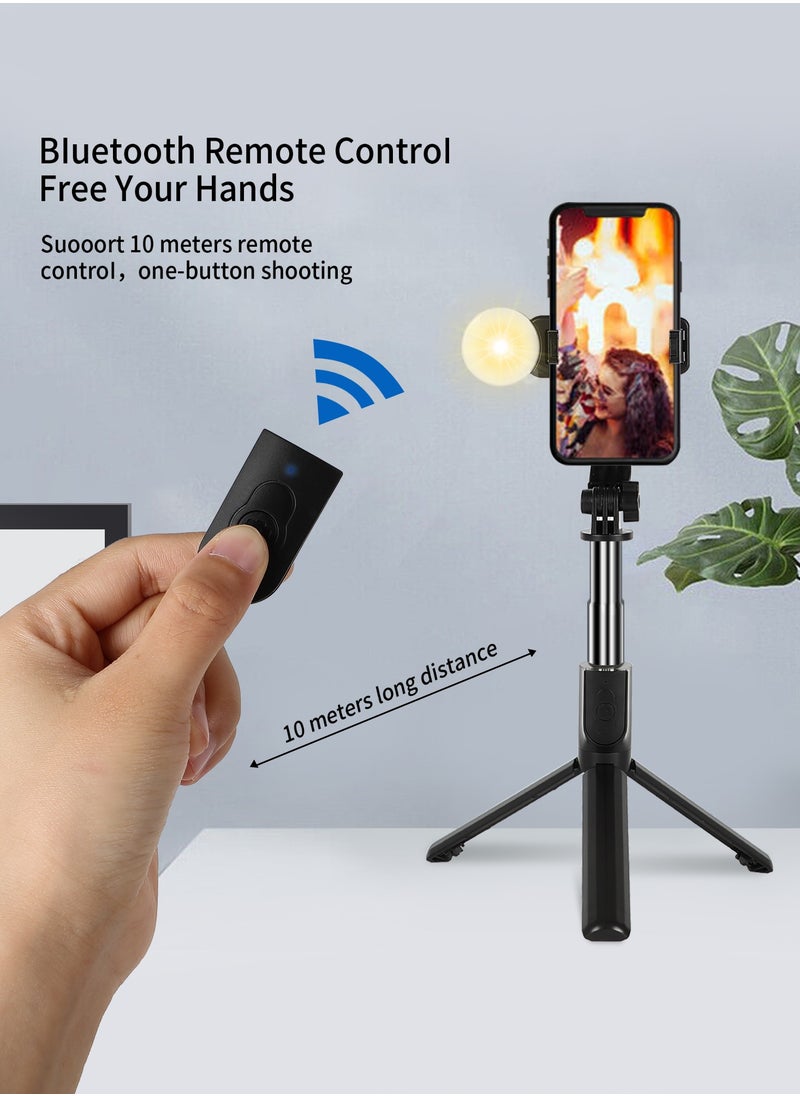 Oasisgalore 65" Selfie Stick Tripod with Light, Bluetooth, Wireless Remote for iOS/Android, Live Video, Vlogging, Makeup  - Image 4