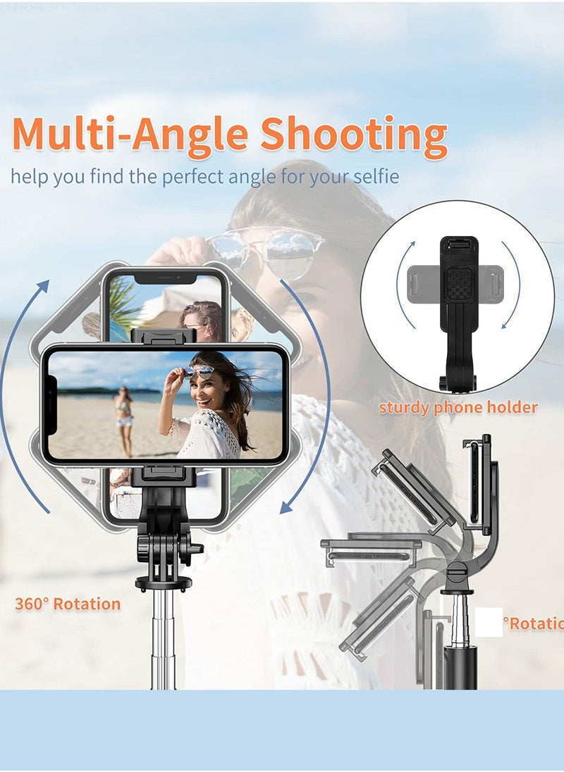 Oasisgalore 65" Selfie Stick Tripod with Light, Bluetooth, Wireless Remote for iOS/Android, Live Video, Vlogging, Makeup  - Image 5