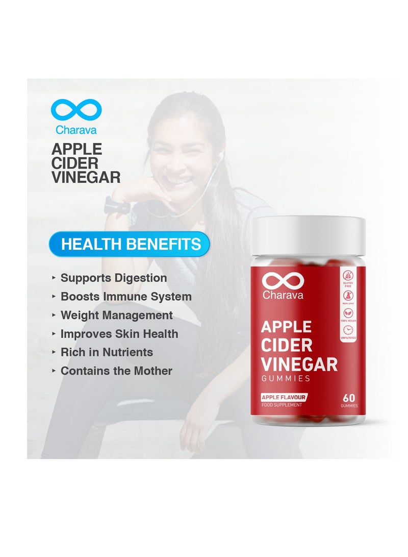 شارافا **Charava حبوب خل التفاح** | 60 حبة | 1000 ملغ خل التفاح | دعم الهضم والعافية | لذيذة ومريحة - Image 5