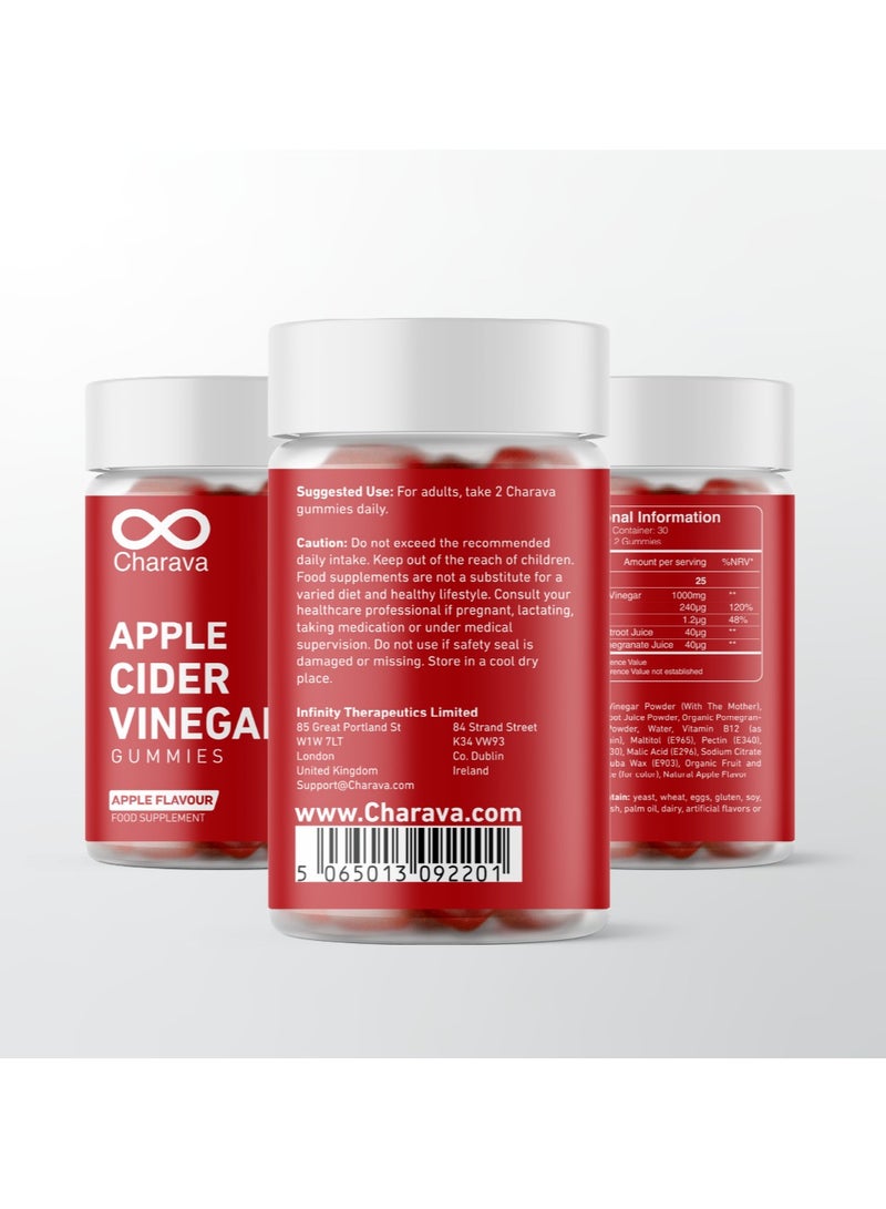 شارافا **Charava حبوب خل التفاح** | 60 حبة | 1000 ملغ خل التفاح | دعم الهضم والعافية | لذيذة ومريحة - Image 3