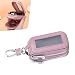 Hugwits Car Key Fob Case Portable Genuine Leather Car Keychain Cover Bag Multifunctional Cars Remote Key Case Universal for Men and Women Pink - Image 2