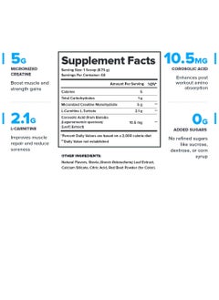 Legion Athletics Recharge Post Workout Drink, Boosts Muscle growth and Recovery, 5g Micronized Creatine Monohydrate, 2.1g L-Carnitine and L-Tartrate, 552 g/19.4 OZ /1.21 Lbs, 60 Servings - Strawberry Lemonade Flavor  - Image 2