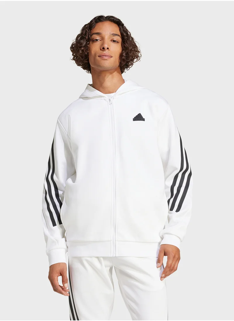 Adidas Future Icon 3 Stripe Hoodie