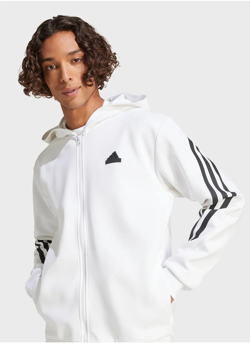 Adidas Future Icon 3 Stripe Hoodie