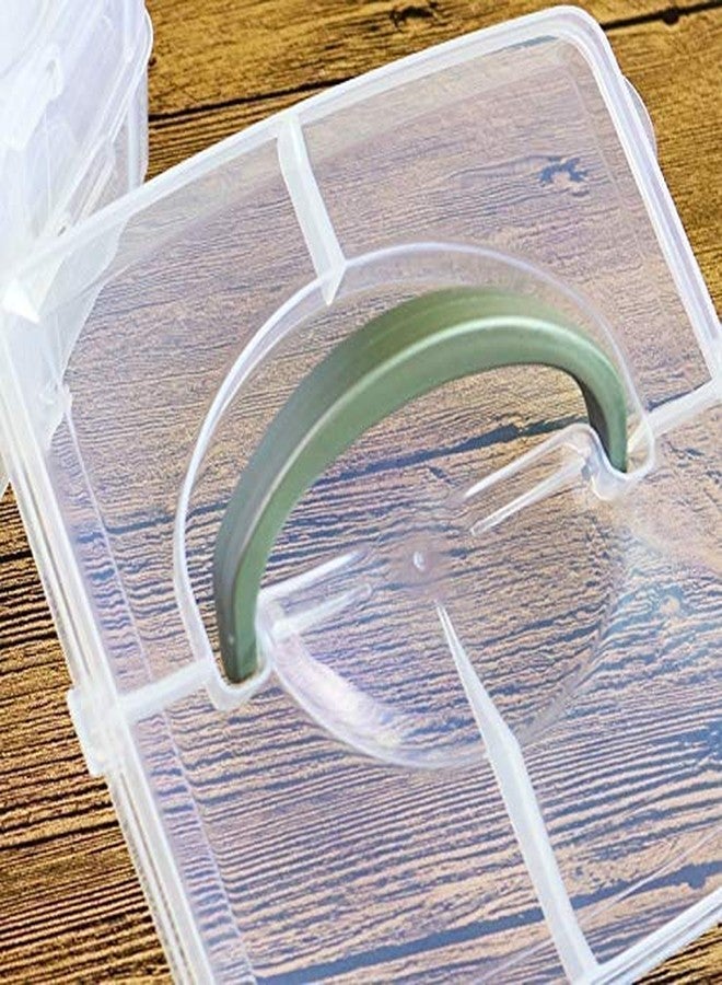 NETXE 3 Layers 18 Grid Plastic Transparent Jewelry Storage Box Portable Jewelry Box Accessories for Earrings Ring (Multi Colour) (Pack of 1) - Image 4