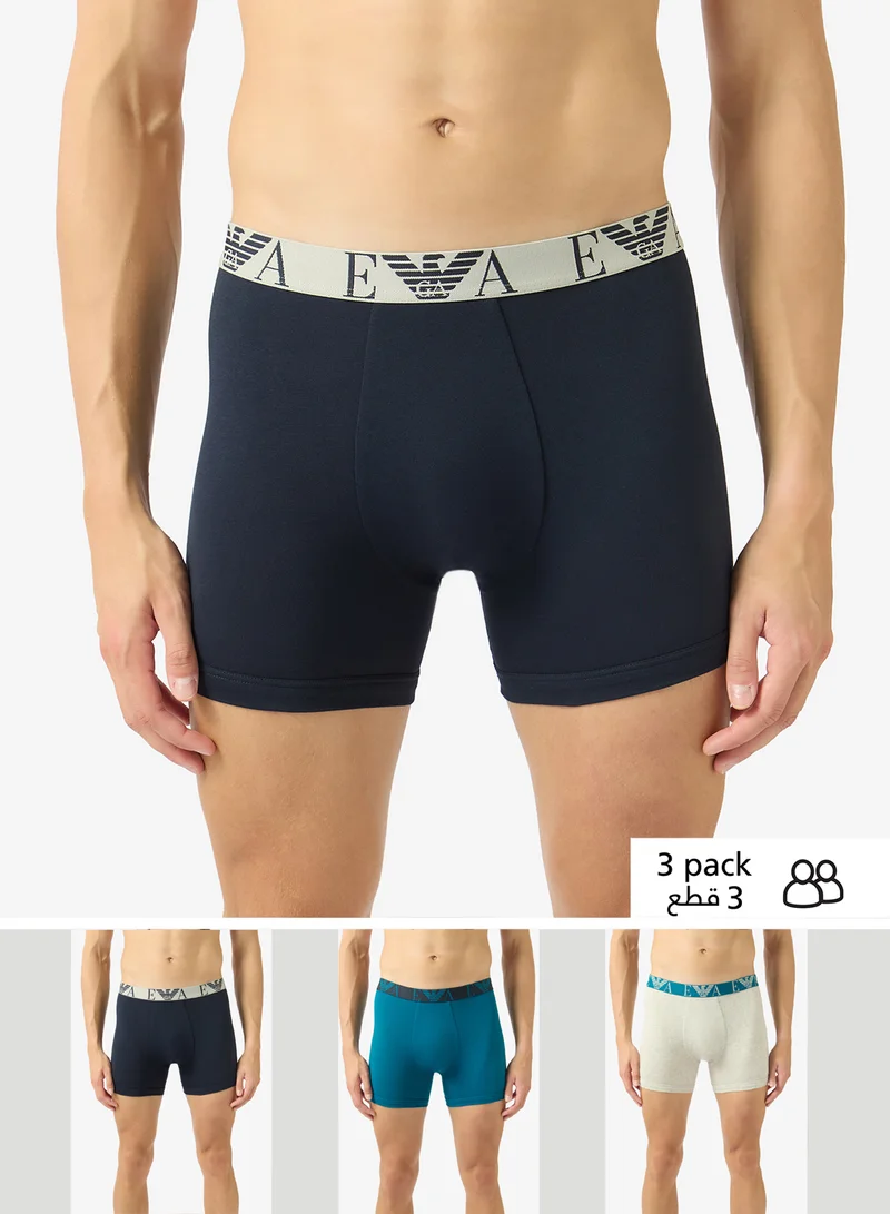 امبوريو ارماني 3 Pack Of Logo Boxers