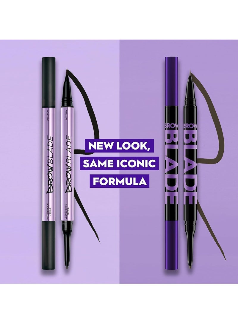 ريال بيوتي قلم حواجب مقاوم للماء يدوم طويلاً، شكل جديد، بني غامق - Image 2