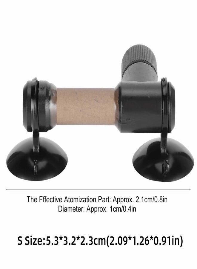 Chiffonade Black Plastic Carbon Dioxide Diffuser Ceramic CO2 Atomizer Dissolve System with Nut Lock for Aquarium(S) - Image 2