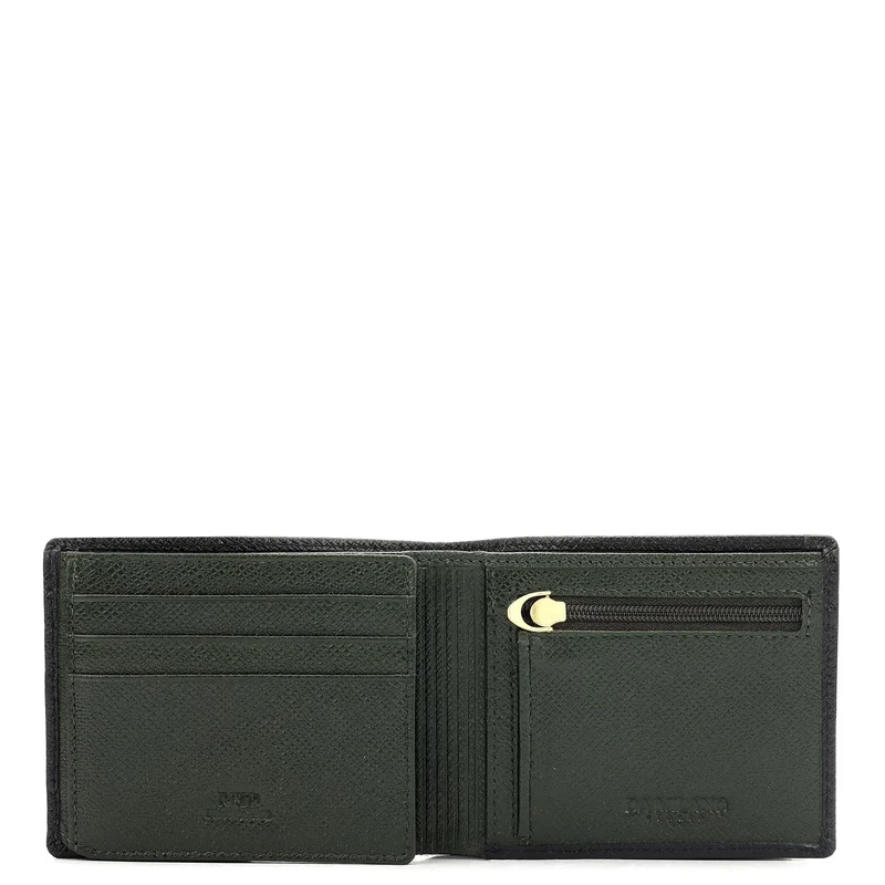 Da Milano Petrol Green Bifold Leather Mens Wallet