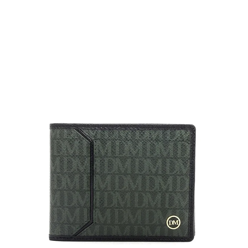 Da Milano Da Milano Men's Genuine Leather Bifold Wallet - Petrol Green (MW-10351A)