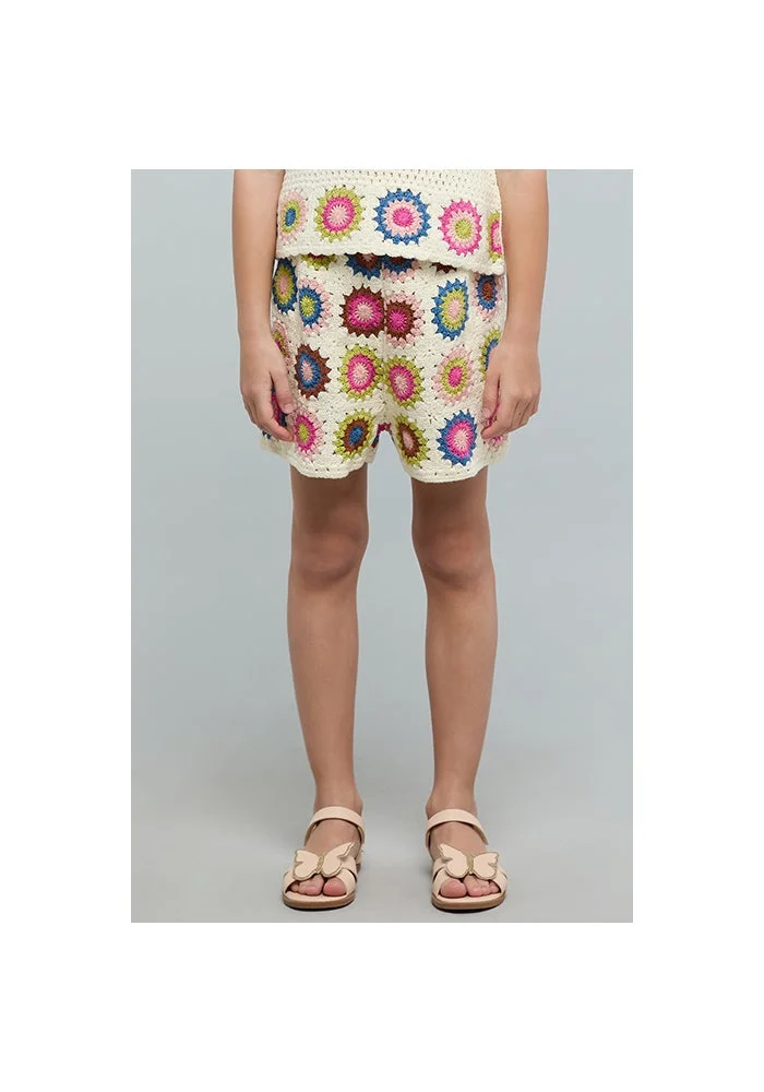 R&b Crochet Shorts with Elastic Waist