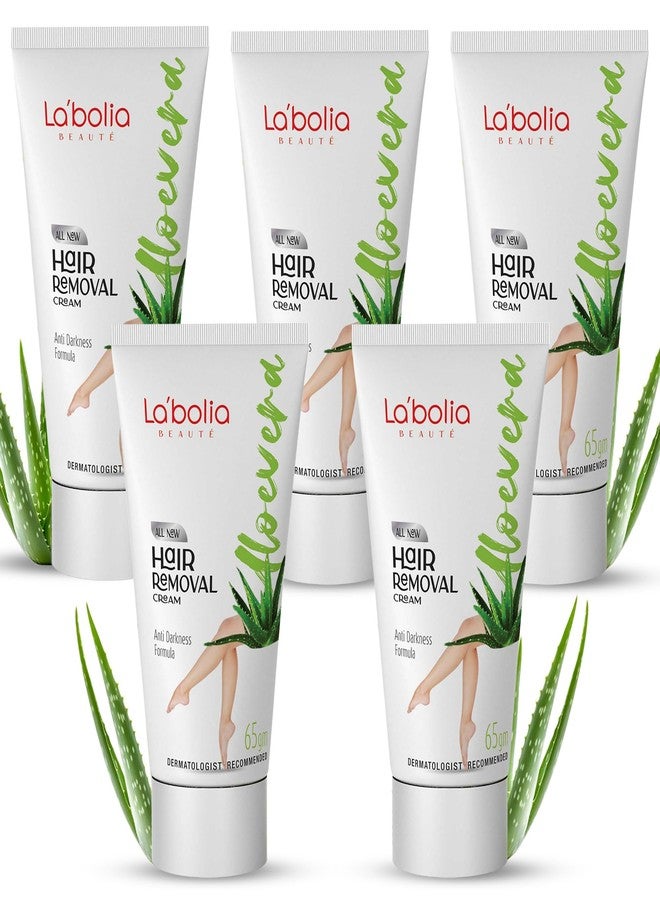 Labolia Beaute Aloevera Hair Removal Cream for Women with Anti Darkening Formula 65g (Pack of 4) | Suitable For Sensitive Skin, For Body, Legs, Underarms, Arms and Bikini Line - Image 1