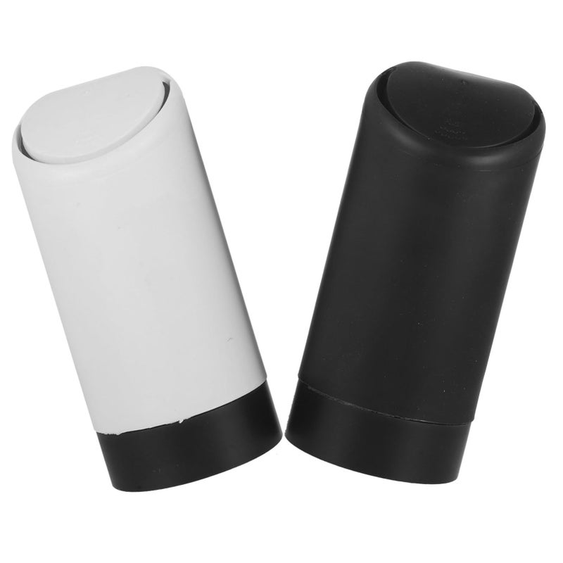 Garneck 2 Car Trash Can with Lid Black Small Automotive Garbage Bin - Image 2