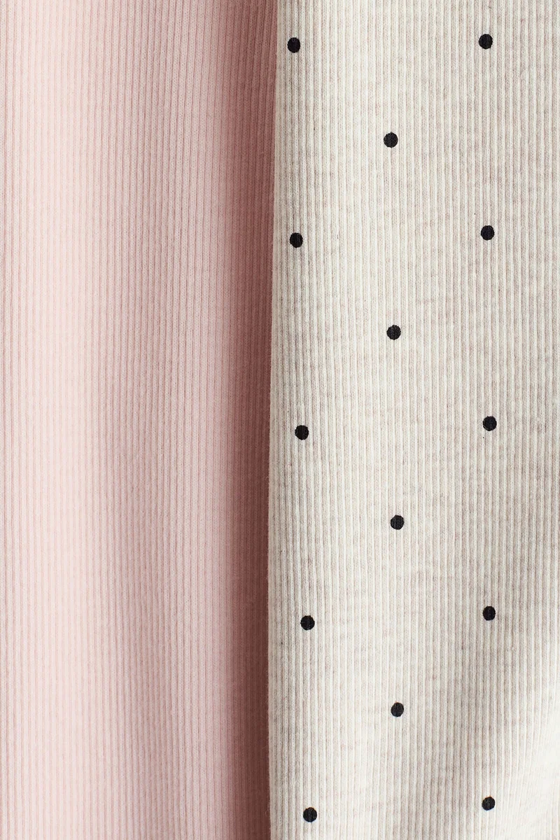 H&M 2-pack ribbed cotton T-shirts