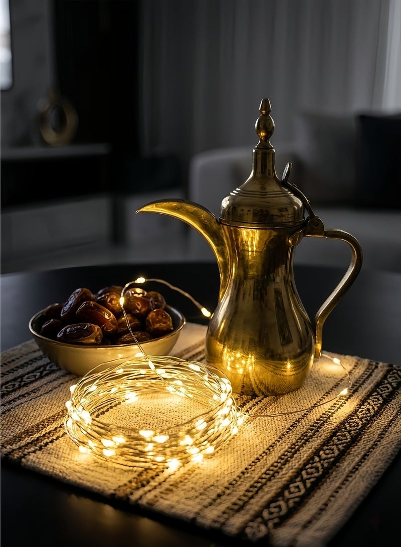 أضواء LED زخرفية عالية السطوع بنمط USB - مقاومة للماء، سلك نحاسي مرن، إضاءة دافئة للكريسماس والحفلات وديكور المنزل الداخلي/الخارجي - Image 1
