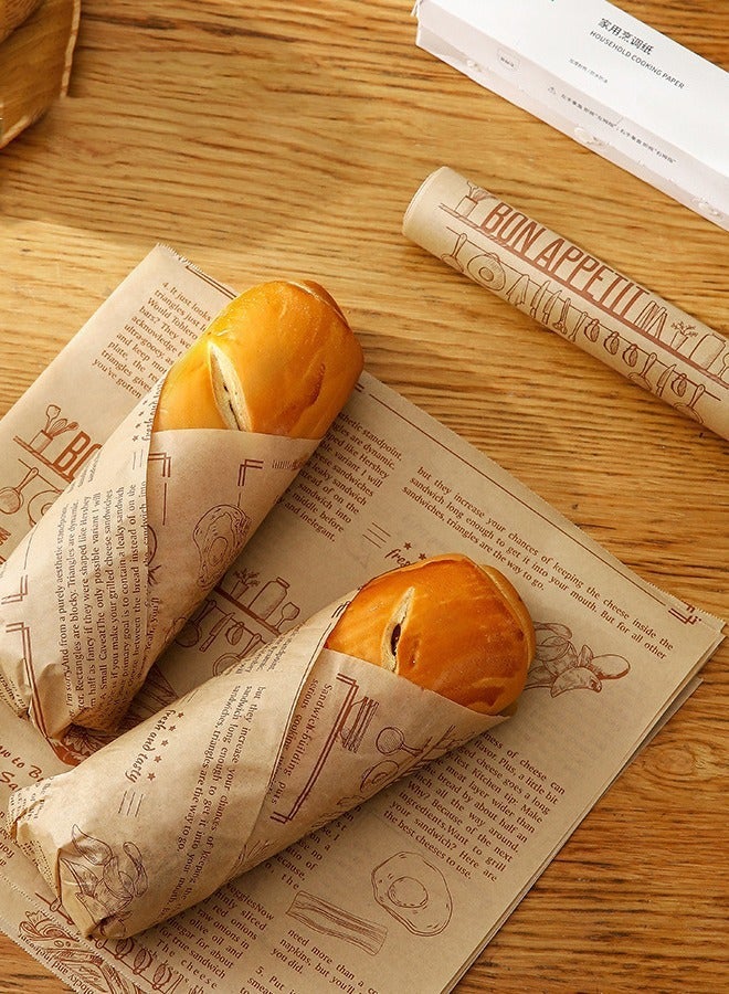 منزل الغابة مقلاة هوائية ورق خاص لتغليف الساندويتشات من السيليكون ورق سيليكون مقاوم للشحوم ورق طهي ورق القصدير ورق التنشيف - Image 4