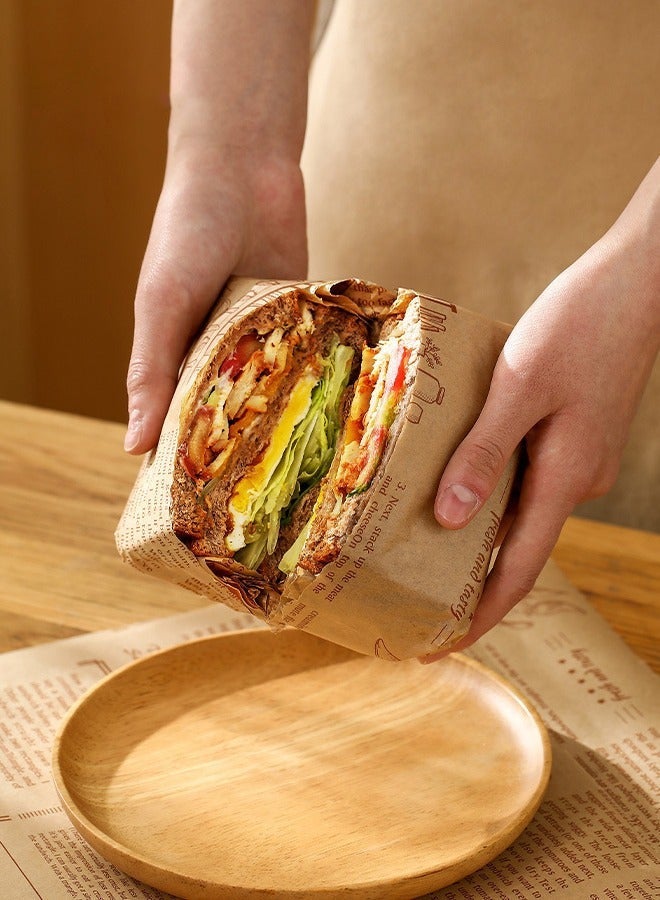 منزل الغابة مقلاة هوائية ورق خاص لتغليف الساندويتشات من السيليكون ورق سيليكون مقاوم للشحوم ورق طهي ورق القصدير ورق التنشيف - Image 2